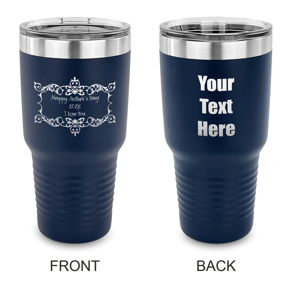 Custom Mother's Day 30 oz Stainless Steel Tumbler - Navy - Double Sided