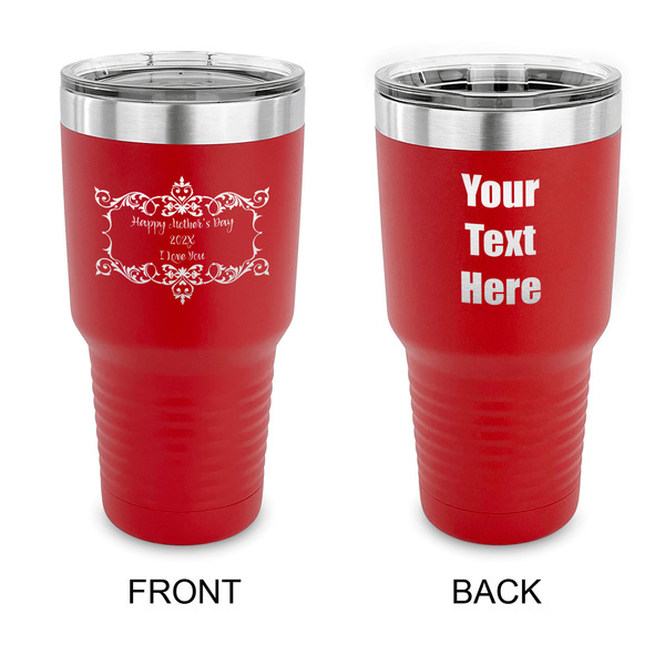 Custom Mother's Day 30 oz Stainless Steel Tumbler - Red - Double Sided