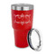 Mother's Day 30 oz Stainless Steel Ringneck Tumblers - Red - LID OFF