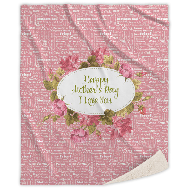 Custom Mother's Day Sherpa Throw Blanket