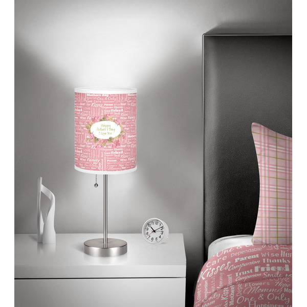 Mother's Day 7 inch drum lamp shade - in room
