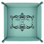 Mother's Day Teal Faux Leather Valet Tray