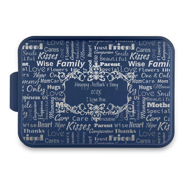 Custom Mother's Day Aluminum Baking Pan with Navy Lid