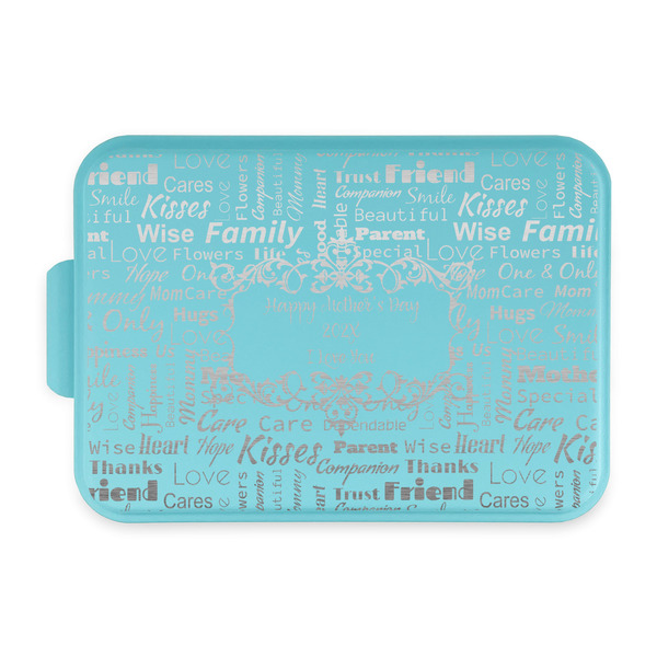 Custom Mother's Day Aluminum Baking Pan with Teal Lid