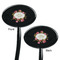 Mother's Day Black Plastic 7" Stir Stick - Double Sided - Oval - Front & Back