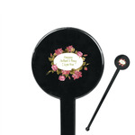 Mother's Day 7" Round Plastic Stir Sticks - Black - Double Sided