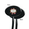 Mother's Day Black Plastic 7" Stir Stick - Single Sided - Oval - Front & Back