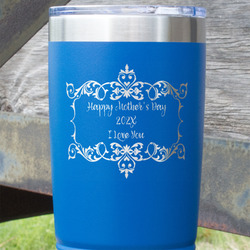 Mother's Day 20 oz Stainless Steel Tumbler - Royal Blue - Double Sided