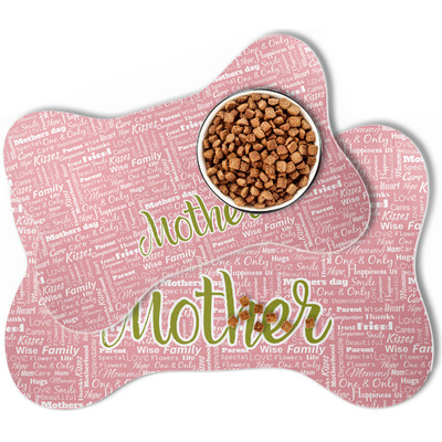 Mother's Day Bone Shaped Dog Food Mat (Personalized)
