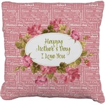 Mother's Day Faux-Linen Throw Pillow 16"
