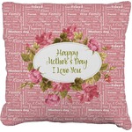Mother's Day Faux-Linen Throw Pillow 26"