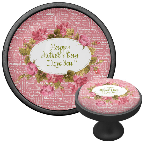 Mother's Day Cabinet Knob - Black - Multi Angle