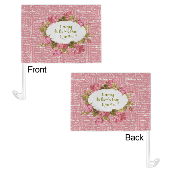 Mother's Day Car Flag - 11" x 8" - Front & Back View