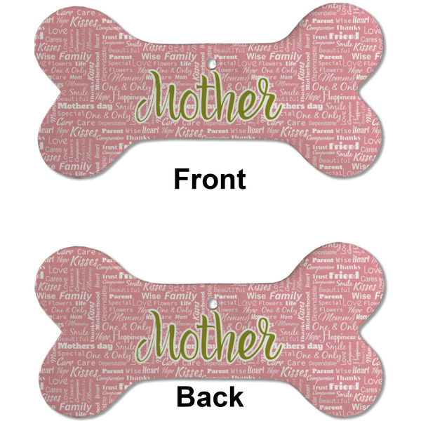 Mother's Day Ceramic Flat Ornament - Bone Front & Back (APPROVAL)