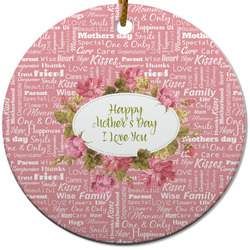 Mother's Day Round Ceramic Ornament