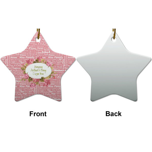 Mother's Day Ceramic Flat Ornament - Star Front & Back (APPROVAL)