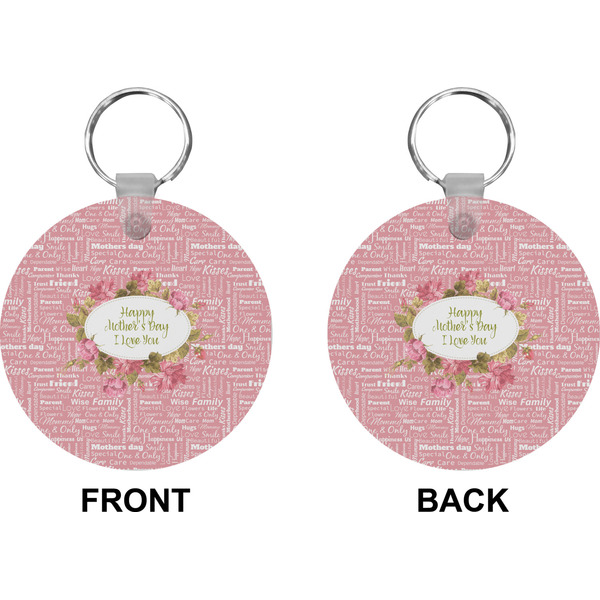 Mother's Day Circle Keychain (Front + Back)
