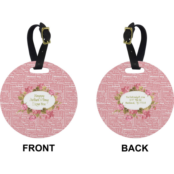 Mother's Day Circle Luggage Tag (Front + Back)