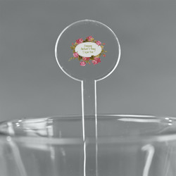 Mother's Day 5.5" Round Plastic Stir Sticks - Clear