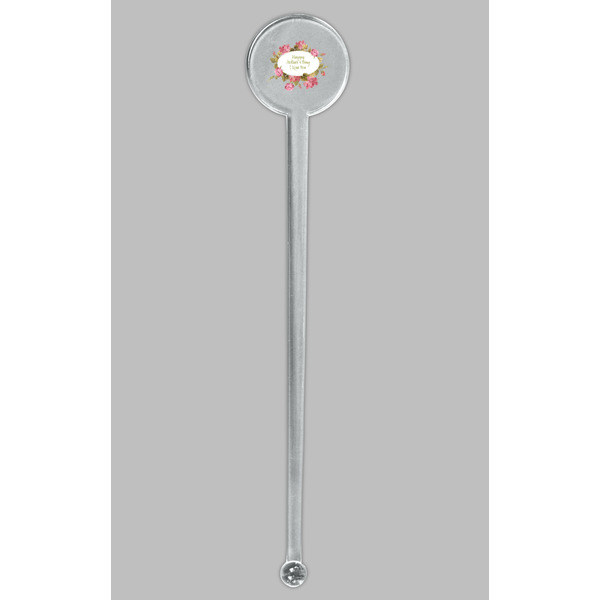 Mother's Day Clear Plastic 7" Stir Stick - Round - Single Stick