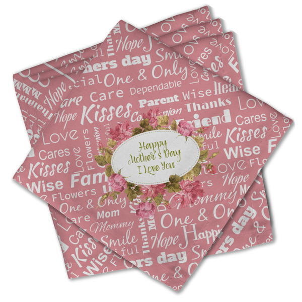 Custom Mother's Day Cloth Cocktail Napkins - Set of 4