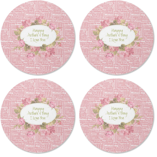 Mother's Day Coaster Round Rubber Back - Apvl