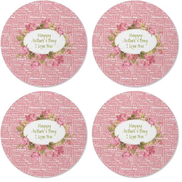 Mother's Day Coaster Round Rubber Back - Apvl