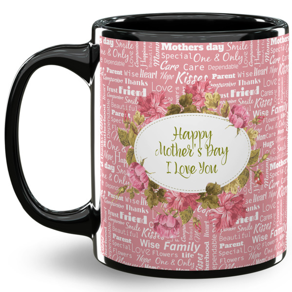 Custom Mother's Day 11 Oz Coffee Mug - Black