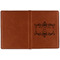 Mother's Day Cognac Leather Passport Holder Outside Single Sided - Apvl