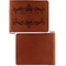 Mother's Day Cognac Leatherette Bifold Wallets - Front and Back Single Sided - Apvl