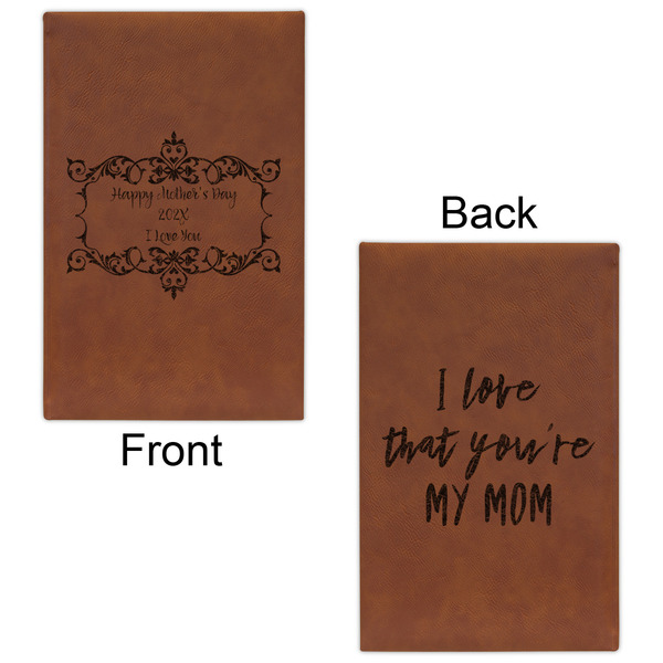 Mother's Day Cognac Leatherette Journal - Double Sided - Apvl