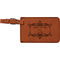 Mother's Day Cognac Leatherette Luggage Tags
