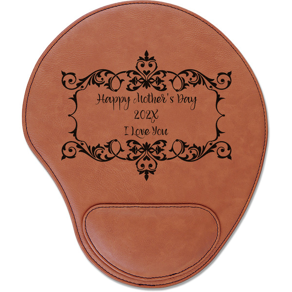 Custom Mother's Day Leatherette Mouse Pad with Wrist Support
