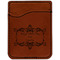 Mother's Day Cognac Leatherette Phone Wallet close up