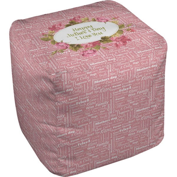 Custom Mother's Day Cube Pouf Ottoman - 18"