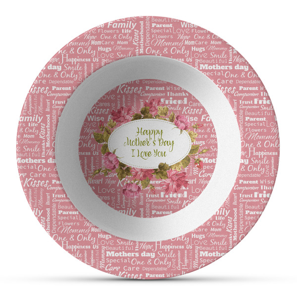 Custom Mother's Day Plastic Bowl - Microwave Safe - Composite Polymer