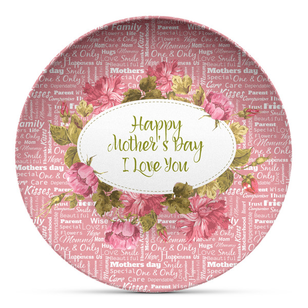 Custom Mother's Day Microwave Safe Plastic Plate - Composite Polymer