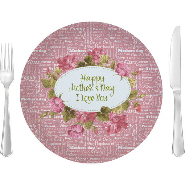 Custom Mother's Day Glass Lunch / Dinner Plate 10"