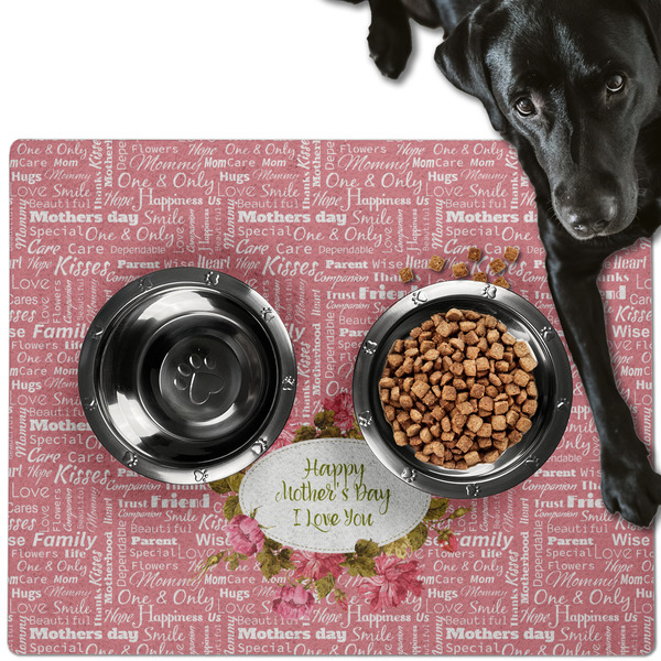 Custom Mother's Day Dog Food Mat - Large