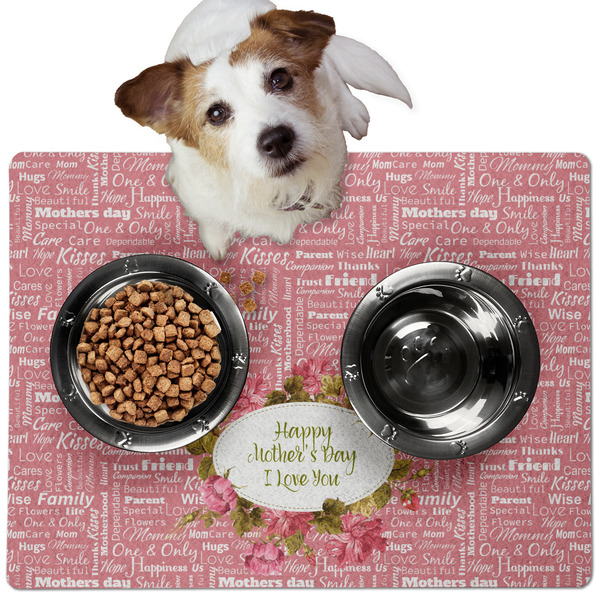 Custom Mother's Day Dog Food Mat - Medium