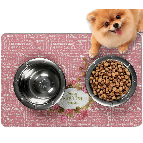 Custom Mother's Day Dog Food Mat - Small
