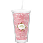 Mother's Day Double Wall Tumbler with Straw