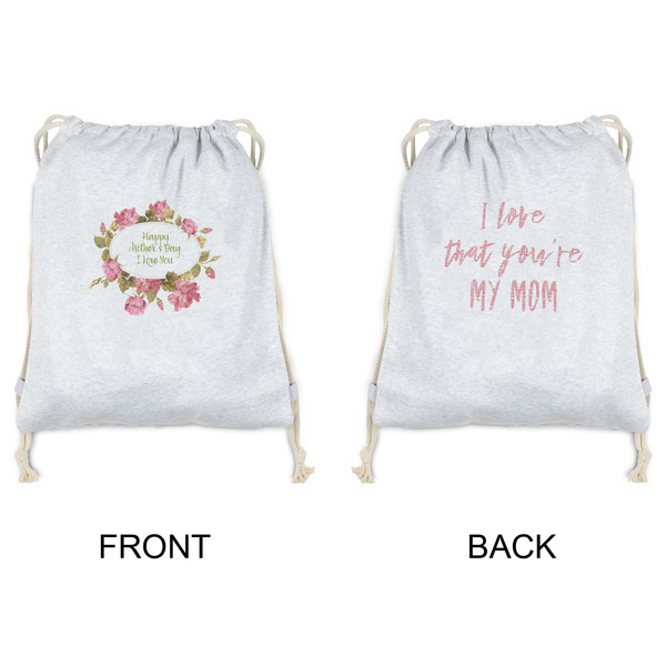 Mother's Day Drawstring Backpacks - Sweatshirt Fleece - Double Sided - APPROVAL