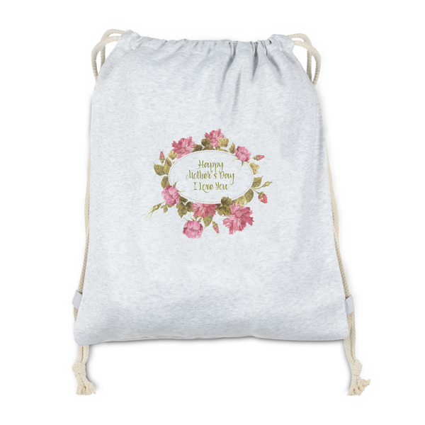 Custom Mother's Day Drawstring Backpack - Sweatshirt Fleece - Single Sided