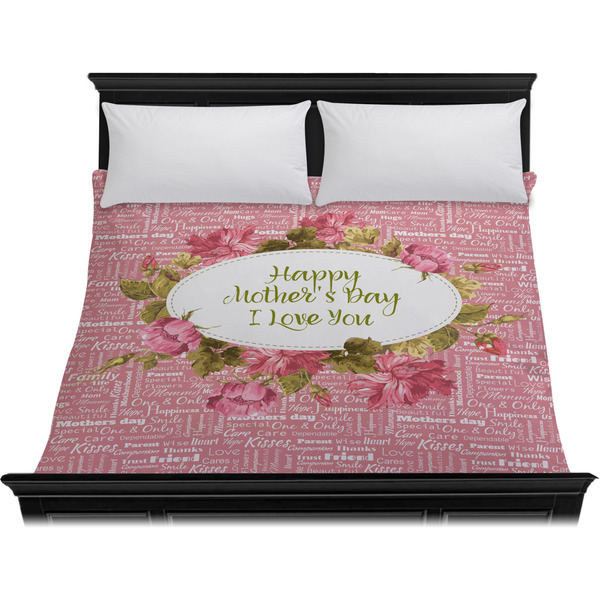 Mother's Day Duvet Cover - King - On Bed - No Prop