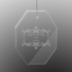 Mother's Day Engraved Glass Ornament - Octagon