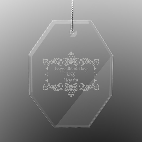 Mother's Day Engraved Glass Ornaments - Octagon
