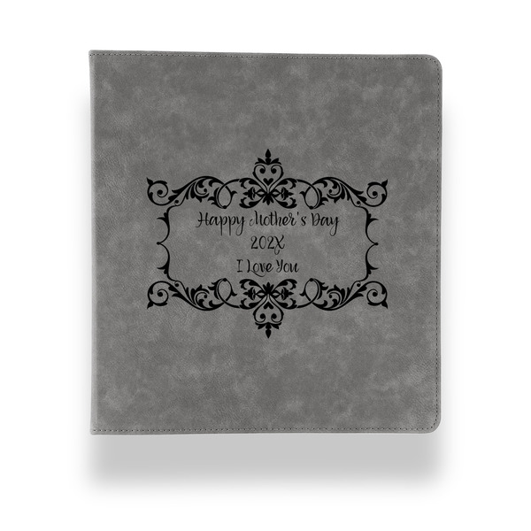 Mother's Day Leather Binder - 1" - Grey - Front View