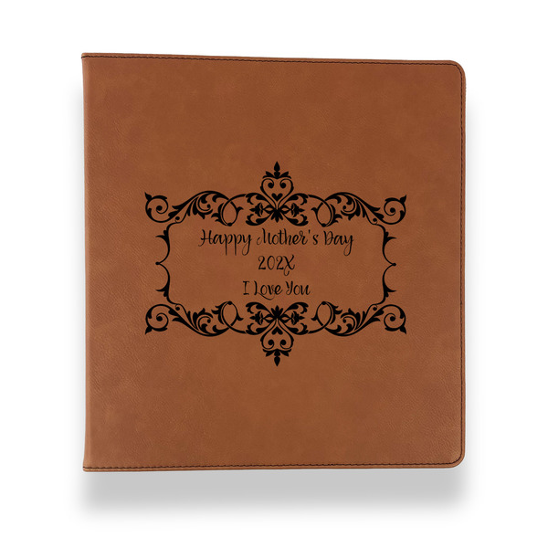 Mother's Day Leather Binder - 1" - Rawhide - Front View