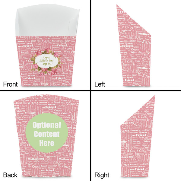 Mother's Day French Fry Favor Box - Front & Back View